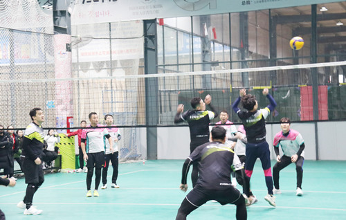 칭다오 17개 띠모임 배구경기로 새해 맞아